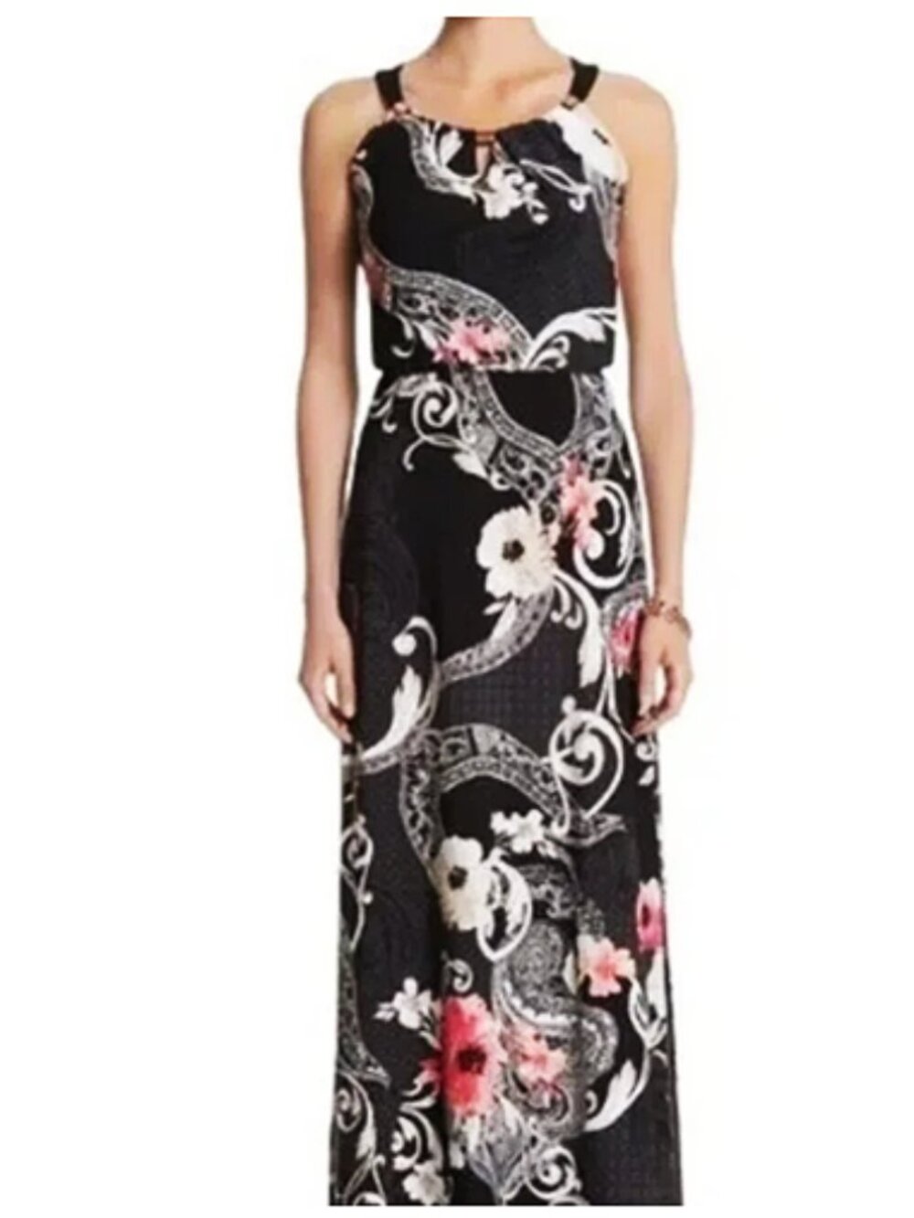White House Black Market Floral Maxi Dress size S